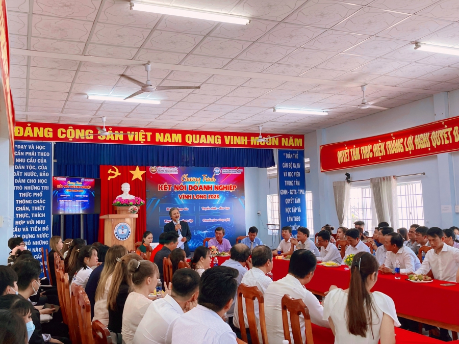 Trường Trung cấp Quốc tế Khôi Việt TP.HCM phối hợp cùng Trung tâm GDNN-GDTX thành phố Vĩnh Long tổ chức Chương trình “Kết nối Doanh nghiệp” năm 2023.