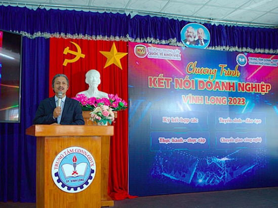 Trường Trung cấp Quốc tế Khôi Việt phối hợp cùng Trung tâm GDNN-GDTX thành phố Vĩnh Long tổ chức Chương trình “Kết nối Doanh nghiệp” năm 2023.